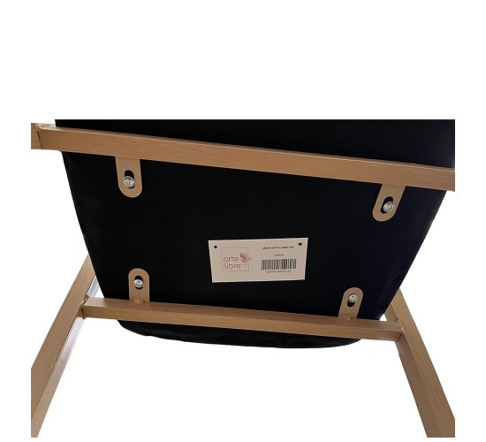 Καρέκλα Τραπεζαρίας ArteLibre SOLANA Μαύρο/Φυσικό PU/Μέταλλο 51x51x81cm