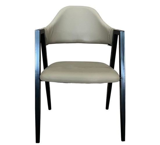 Καρέκλα Τραπεζαρίας ArteLibre SOLANA Cappuccino/Μαύρο PU/Μέταλλο 51x51x81cm