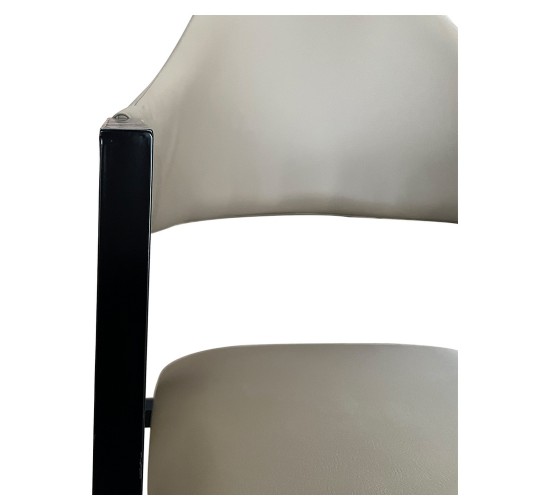 Καρέκλα Τραπεζαρίας ArteLibre SOLANA Cappuccino/Μαύρο PU/Μέταλλο 51x51x81cm