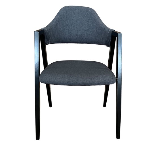 Καρέκλα Τραπεζαρίας ArteLibre SOLANA Γκρι/Μαύρο Ύφασμα/Μέταλλο 51x51x81cm