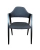Καρέκλα Τραπεζαρίας ArteLibre SOLANA Γκρι/Μαύρο Ύφασμα/Μέταλλο 51x51x81cm