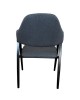 Καρέκλα Τραπεζαρίας ArteLibre SOLANA Γκρι/Μαύρο Ύφασμα/Μέταλλο 51x51x81cm