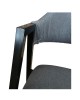 Καρέκλα Τραπεζαρίας ArteLibre SOLANA Γκρι/Μαύρο Ύφασμα/Μέταλλο 51x51x81cm