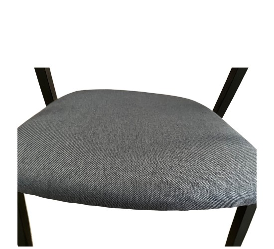 Καρέκλα Τραπεζαρίας ArteLibre SOLANA Γκρι/Μαύρο Ύφασμα/Μέταλλο 51x51x81cm