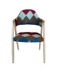 Καρέκλα Τραπεζαρίας ArteLibre SOLANA Patchwork Ύφασμα/Μέταλλο 51x51x81cm