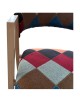 Καρέκλα Τραπεζαρίας ArteLibre SOLANA Patchwork Ύφασμα/Μέταλλο 51x51x81cm