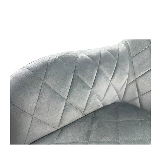 Καρέκλα Τραπεζαρίας ArteLibre ESPERANZA Γκρι/Μαύρο Βελούδο/Μέταλλο 56x60x81cm