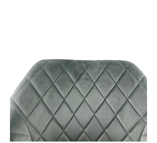 Καρέκλα Τραπεζαρίας ArteLibre ESPERANZA Γκρι/Μαύρο Βελούδο/Μέταλλο 56x60x81cm