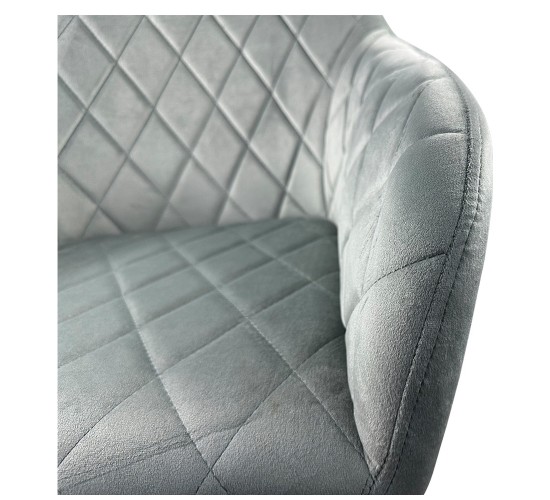 Καρέκλα Τραπεζαρίας ArteLibre ESPERANZA Γκρι/Μαύρο Βελούδο/Μέταλλο 56x60x81cm