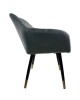 Καρέκλα Τραπεζαρίας ArteLibre ESPERANZA Γκρι/Μαύρο Βελούδο/Μέταλλο 56x60x81cm