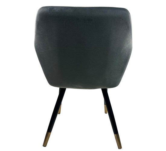 Καρέκλα Τραπεζαρίας ArteLibre ESPERANZA Γκρι/Μαύρο Βελούδο/Μέταλλο 56x60x81cm