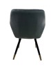 Καρέκλα Τραπεζαρίας ArteLibre ESPERANZA Γκρι/Μαύρο Βελούδο/Μέταλλο 56x60x81cm
