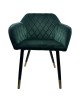 Καρέκλα Τραπεζαρίας ArteLibre ESPERANZA Πράσινο/Μαύρο Βελούδο/Μέταλλο 56x60x81cm
