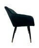 Καρέκλα Τραπεζαρίας ArteLibre ESPERANZA Πράσινο/Μαύρο Βελούδο/Μέταλλο 56x60x81cm