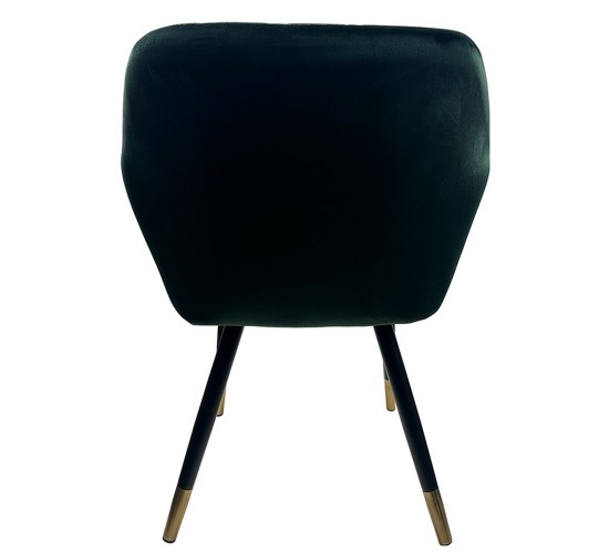 Καρέκλα Τραπεζαρίας ArteLibre ESPERANZA Πράσινο/Μαύρο Βελούδο/Μέταλλο 56x60x81cm