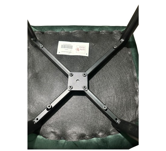 Καρέκλα Τραπεζαρίας ArteLibre ESPERANZA Πράσινο/Μαύρο Βελούδο/Μέταλλο 56x60x81cm