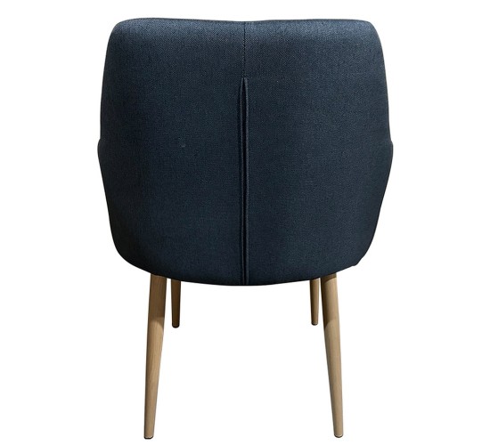 Καρέκλα Τραπεζαρίας ArteLibre LUZIA Γκρι/Φυσικό Ύφασμα/Μέταλλο 57x60x78cm