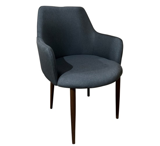 Καρέκλα Τραπεζαρίας ArteLibre LUZIA Γκρι/Καρυδί Ύφασμα/Μέταλλο 57x60x78cm