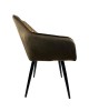Καρέκλα Τραπεζαρίας ArteLibre FLORENCIA Cappuccino/Μαύρο Βελούδο/Μέταλλο 56x60x81cm