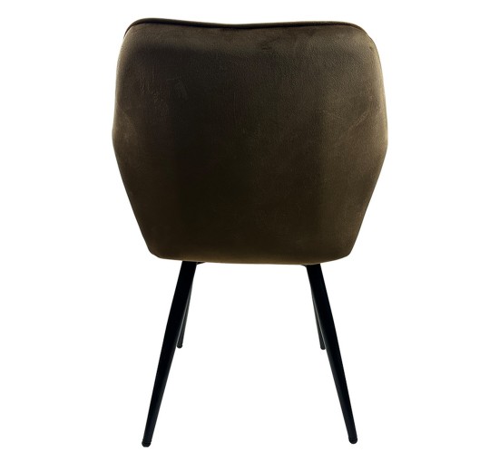 Καρέκλα Τραπεζαρίας ArteLibre FLORENCIA Cappuccino/Μαύρο Βελούδο/Μέταλλο 56x60x81cm