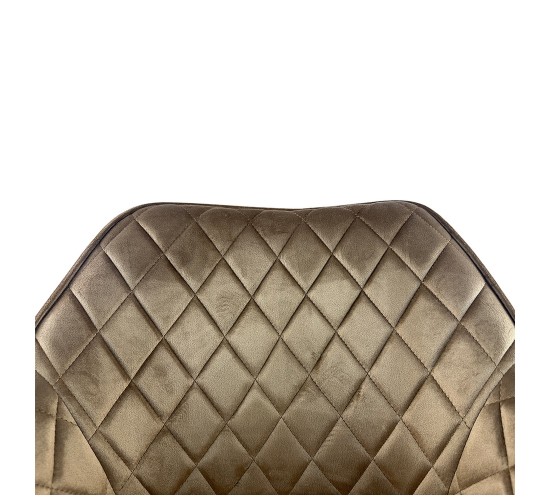 Καρέκλα Τραπεζαρίας ArteLibre FLORENCIA Cappuccino/Μαύρο Βελούδο/Μέταλλο 56x60x81cm