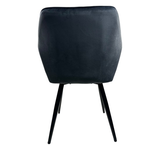 Καρέκλα Τραπεζαρίας ArteLibre FLORENCIA Γκρι/Μαύρο Βελούδο/Μέταλλο 56x60x81cm