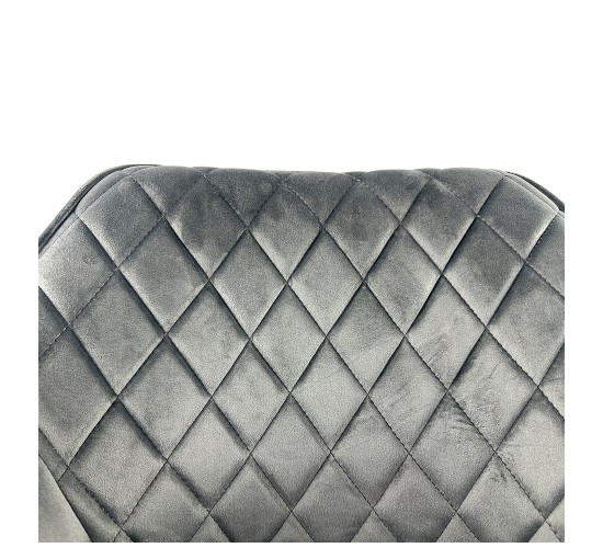 Καρέκλα Τραπεζαρίας ArteLibre FLORENCIA Γκρι/Μαύρο Βελούδο/Μέταλλο 56x60x81cm