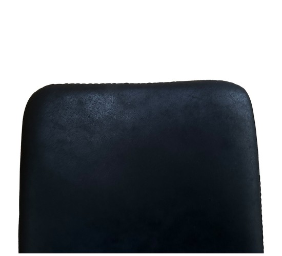 Καρέκλα Τραπεζαρίας ArteLibre SELVA Vintage Μαύρο PU/Μέταλλο 43x57x81cm