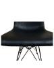 Καρέκλα Τραπεζαρίας ArteLibre SELVA Vintage Μαύρο PU/Μέταλλο 43x57x81cm