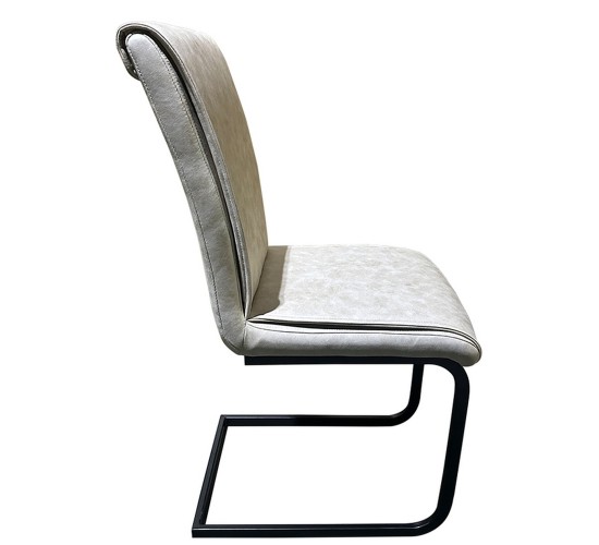 Καρέκλα Τραπεζαρίας ArteLibre ESTRELLA Μπεζ/Μαύρο PU/Μέταλλο 43x56x95cm