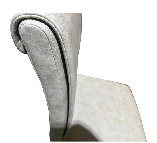 Καρέκλα Τραπεζαρίας ArteLibre ESTRELLA Μπεζ/Μαύρο PU/Μέταλλο 43x56x95cm