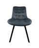 Καρέκλα Τραπεζαρίας ArteLibre BRISA Γκρι/Μαύρο Βελούδο/Μέταλλο 53x60x85cm