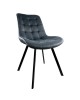 Καρέκλα Τραπεζαρίας ArteLibre BRISA Γκρι/Μαύρο Βελούδο/Μέταλλο 53x60x85cm