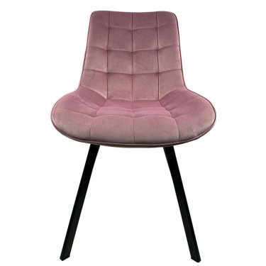 Καρέκλα Τραπεζαρίας ArteLibre BRISA Σάπιο Μήλο/Μαύρο Βελούδο/Μέταλλο 53x60x85cm