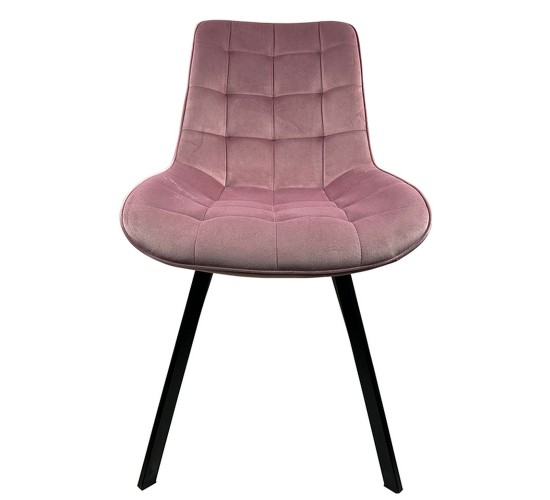 Καρέκλα Τραπεζαρίας ArteLibre BRISA Σάπιο Μήλο/Μαύρο Βελούδο/Μέταλλο 53x60x85cm