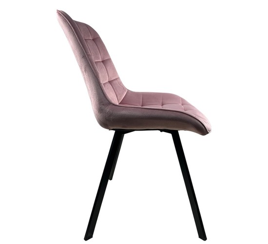 Καρέκλα Τραπεζαρίας ArteLibre BRISA Σάπιο Μήλο/Μαύρο Βελούδο/Μέταλλο 53x60x85cm