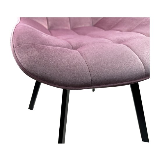 Καρέκλα Τραπεζαρίας ArteLibre BRISA Σάπιο Μήλο/Μαύρο Βελούδο/Μέταλλο 53x60x85cm