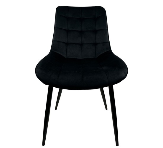 Καρέκλα Τραπεζαρίας ArteLibre BRISA Μαύρο Βελούδο/Μέταλλο 53x60x85cm