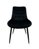 Καρέκλα Τραπεζαρίας ArteLibre BRISA Μαύρο Βελούδο/Μέταλλο 53x60x85cm