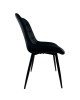 Καρέκλα Τραπεζαρίας ArteLibre BRISA Μαύρο Βελούδο/Μέταλλο 53x60x85cm