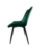 Καρέκλα Τραπεζαρίας ArteLibre BRISA Πράσινο/Μαύρο Βελούδο/Μέταλλο 53x60x85cm