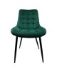 Καρέκλα Τραπεζαρίας ArteLibre BRISA Πράσινο/Μαύρο Βελούδο/Μέταλλο 53x60x85cm