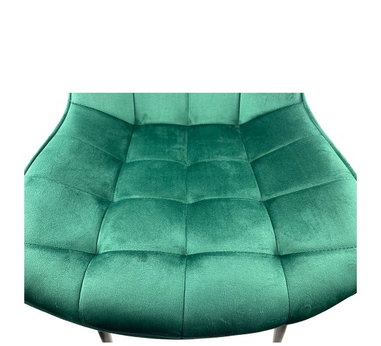 Καρέκλα Τραπεζαρίας ArteLibre BRISA Πράσινο/Μαύρο Βελούδο/Μέταλλο 53x60x85cm