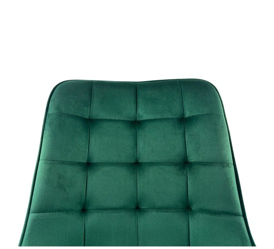 Καρέκλα Τραπεζαρίας ArteLibre BRISA Πράσινο/Μαύρο Βελούδο/Μέταλλο 53x60x85cm