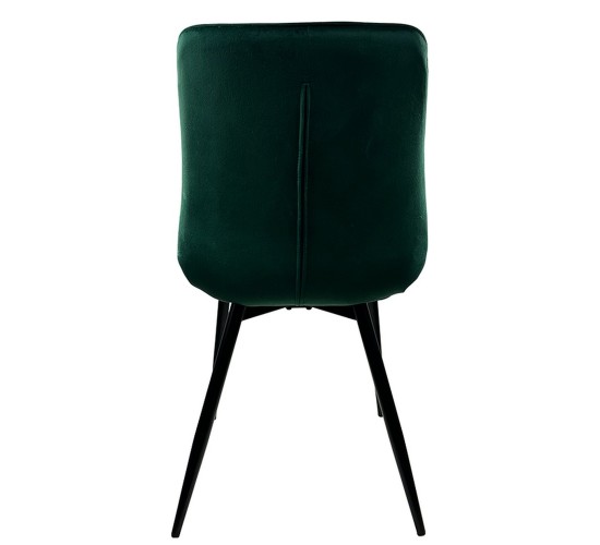 Καρέκλα Τραπεζαρίας ArteLibre BRISA Πράσινο/Μαύρο Βελούδο/Μέταλλο 53x60x85cm