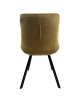 Καρέκλα Τραπεζαρίας ArteLibre BRISA Μπεζ/Μαύρο Βελούδο/Μέταλλο 53x60x85cm