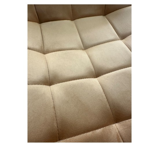 Καρέκλα Τραπεζαρίας ArteLibre BRISA Μπεζ/Μαύρο Βελούδο/Μέταλλο 53x60x85cm