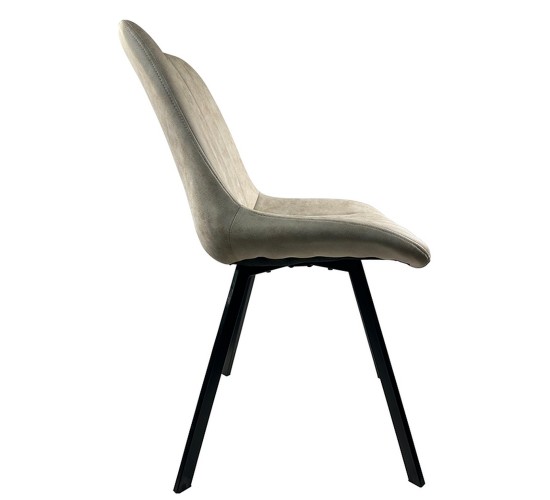 Καρέκλα Τραπεζαρίας ArteLibre MILONGA Μπεζ/Μαύρο PU/Μέταλλο 55x61x88cm