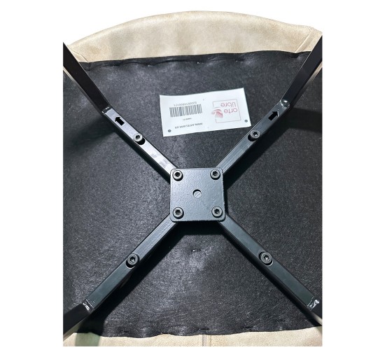 Καρέκλα Τραπεζαρίας ArteLibre MILONGA Μπεζ/Μαύρο PU/Μέταλλο 55x61x88cm