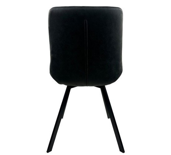 Καρέκλα Τραπεζαρίας ArteLibre MILONGA Γκρι/Μαύρο PU/Μέταλλο 55x61x88cm